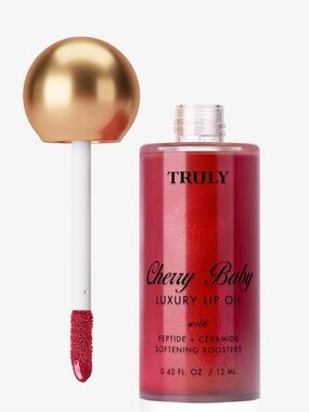 3/$30 ⭐️ Truly Luxury Lip Oil ~ plump hydrate ceramides & peptides ~Cherry Baby